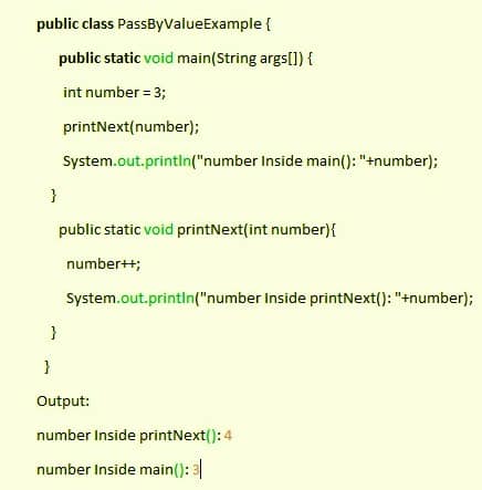 Screenshot of the Pass by Value example.