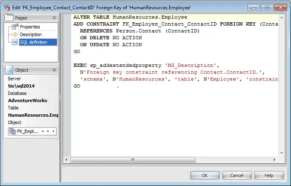 SQL foreign key seen in example.