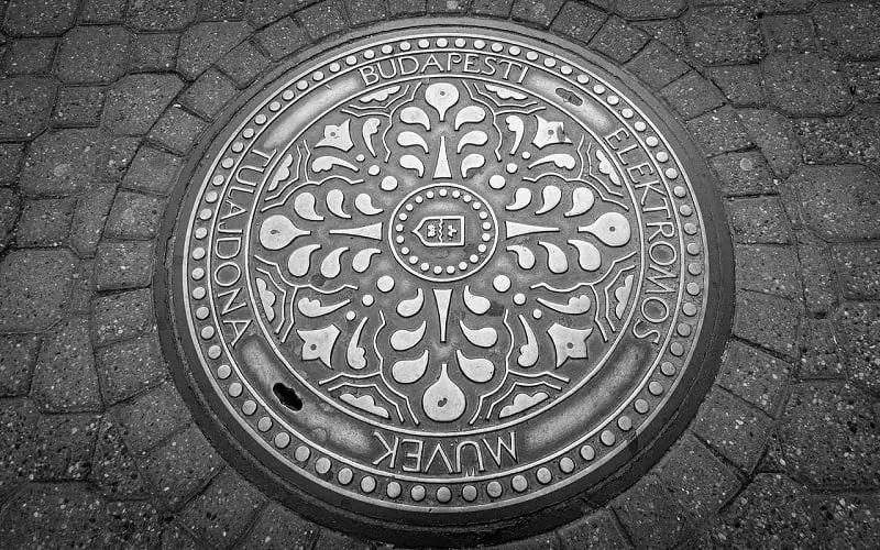 artsy manhole cover