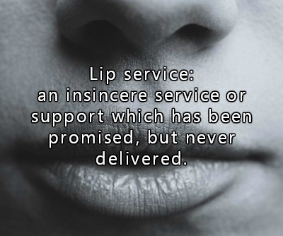 lip service meaning