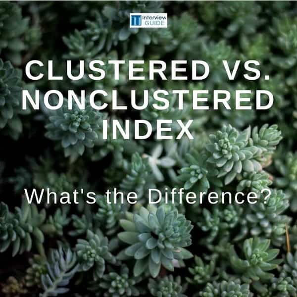 clustered vs nonclustered index differences