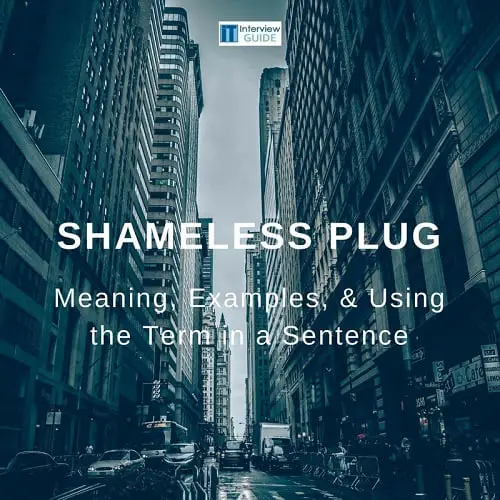 shameless plug meaning